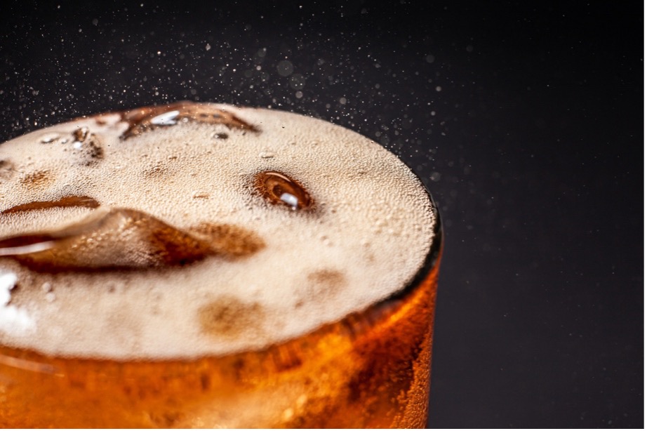 A close up of a glass of beer