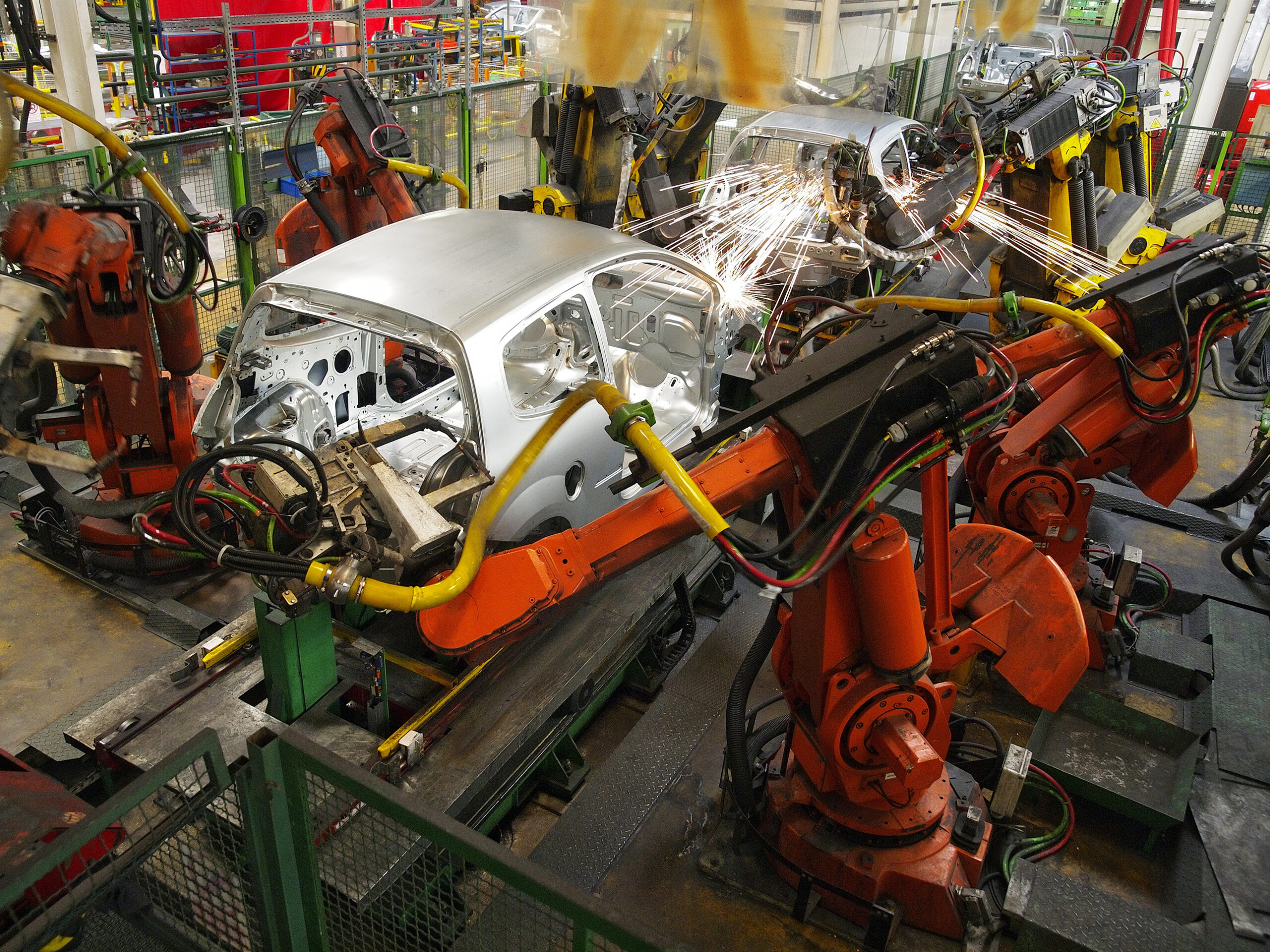 Welding of car body shells on production line